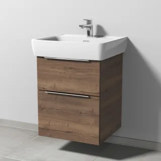 Sanipa 3way Waschtischunterbau zu Laufen Pro A Waschtisch mit 2 Auszügen, Eiche-Tabak UM75550
