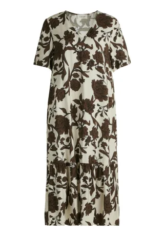 CARTOON - Kleid mit Blumenmuster weiß - Gr. - 40