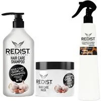 Redist Haarpflege-Set Garlic Pflege-Set - Shampoo + Haarkur + Milk Conditioner, Spar-Set, 3-tlg., Gegen Haarausfall