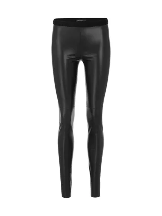 Marc Cain Essentials - Leggings aus Kunstleder black - Gr. - 46