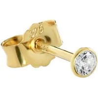 NKlaus Single-Ohrstecker Einzel 3mm Ohrstecker Gelbgold 375 Gold Ohrring 9 (Einzel)