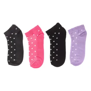 4er-Pack Damen-Söckchen, Damen-Kurzsocken, Baumwolle, bedruckt.