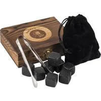 Buddy's Eisform, (Set), (Kühlsteine), Whiskey Steine Set, inkl. Holzkiste und Zange