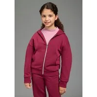 KIDSWORLD Kapuzensweatjacke Lässige Sweatjacke mit kleinem Logo Lockere Form