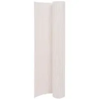 vidaXL Gartenzaun Gartenzaun Doppelseitig 90x400 cm Weiß, (1-St)