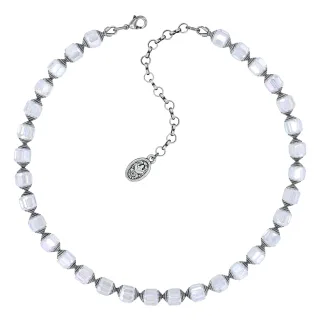konplott - Halskette - Crystal Snake blau/weiß