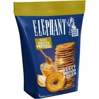 ELEPHANT Knabberei, Alka Elephant Baked Squeezed Pretzels Honey Mustard Onion 70g