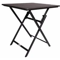 DM-Handel Gartentisch Aluminium Klapptisch Gartentisch Quadratisch (Klappbar, Tragbar, X-Tischbeine für Innen- & Außenbereich, 1 Tisch Balkontisch Beistelltisch), praktisch, klappbar, wetterfest, pflegeleicht, 70x70 cm