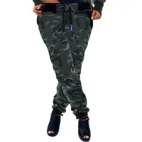 RMK Jogginghose Damen Trainingshose Fitnesshose Sporthose Camouflage Sweatpants elastischer Bund