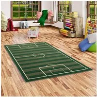 Pergamon Kinderteppich Trendline Teppich Fussballplatz, Rechteckig, Höhe: 8 mm