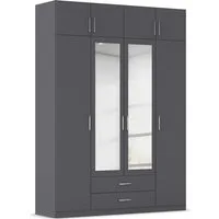 rauch Kleiderschrank Schrank Garderobe Wäscheschrank GAMMA in 4 Breiten 91-226 cm (3 verschiedene Ausstattungen BASIC/CLASSIC/PREMIUM (inkl. SOFT-CLOSE) mit Schubladen und Schrankaufsatz sowie Spiegel MADE IN GERMANY