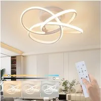 ZMH LED Deckenleuchte Deckenlampe Schlafzimmerlampe Modern Blume, 46W, LED fest integriert, Warmweiß-Neutralweiß-Kaltweiß