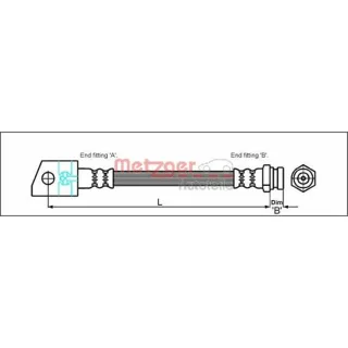 Metzger Bremsschlauch hinten Opel Frontera 4114749