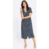 Sieh an! Etuikleid Viskose-Kleid Kurzarm