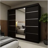 Compleo Schwebetürenschrank mit Spiegel 240 cm breit, Elegant design