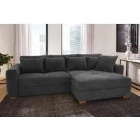 Jockenhöfer Gruppe Ecksofa Kampen L-Form, B: 288 cm, Liegefl. 153x245 cm, mit Bettfunktion, Bettkasten & Zierkissen, Federkern