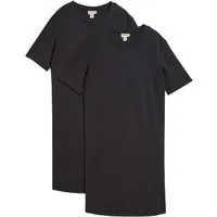 bonprix Shirtkleid (Packung, 2-tlg) für Alltag, mit Rundhalsausschnitt, Kurzarm, Oversize Passform