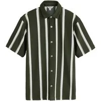 Next Kurzarmhemd Texturiertes Jersey-Hemd mit Streifen (1-tlg)
