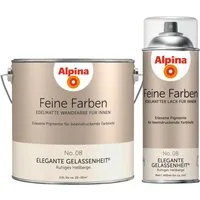 Alpina Wandfarbe - SET - Feine Farben Wandfarbe 2,5L + Sprühlack 400ml edelmatt