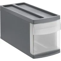 ROTHO Aufbewahrungsbox Rotho Schubladenbox Mono Systemix Slim 1 Schub