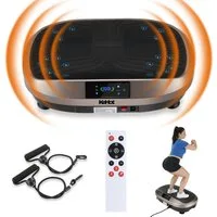 kehot Vibrationsplatte Ganzkörper, 3D Fitnessgeräte mit 2 Bändern & Fernbedienung, 200 W, 120 Intensitätsstufen, (Set, mit Trainingsbandern), Schwingung Modus, 6 voreingestellte Modi