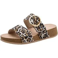 Tamaris WIDE FIT MultiAdjustable, comfortFit aus Leder Keilpantolette MultiAdjustable