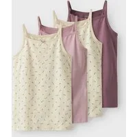 Name It Unterhemd NKFSTRAP für Mädchen mit Stretchkomfort im 4er-Pack (Packung, 4-St) bedruckt, casual, regular fit, Baumwollmischung, Rundhals