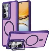 CoolGadget Handyhülle Hybrid CAM Handy Hülle für Samsung Galaxy S26 Ultra 6,9 Zoll, Kameraschutzglas klappbar Schutzhülle Metallring für Magsafe Zubehör
