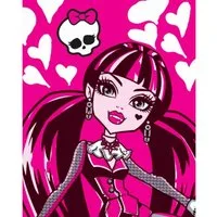 BERONAGE Tagesdecke Monster High Kinder-Decke Beauty Draculaura 110x140 cm Fleecedecke, kuschelweich
