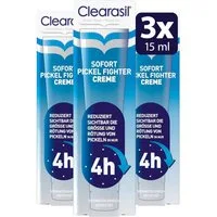 Clearasil Hautcreme Clearasil Sofort Pickel Fighter Creme 3 x 15ml Multi-Pack, 3-tlg.