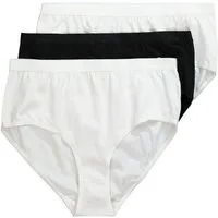 Ulla Popken Slip Taillenslip Unterhose höher geschnitten 3er Pack (3-St)