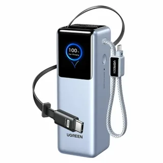 UGREEN PB728 200W 90Wh 25000mAh Power Bank with Smart Screen Display Come with USB-C1/USB-C2 Cables External Battery Pow