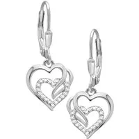 Limana Paar Ohrhänger 925 Sterling Silber Herz hängende Ohrringe Schmuck für Damen Frauen (Silberschmuck Weihnachten Geburtstag, Weihnachtsgeschenk Muttertag Valentinstag), Liebesgeschenk Liebe Geschenk Ehefrau Freundin Mutter