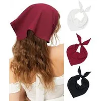 Zaewry Kopftuch 3-teiliges Damen-Set Haarband und Kopftuch, Boho-Stil Kopftuch, (3-St), gebundenes Dreieckstuch, Dreieckshalsband, Dreiecksschal