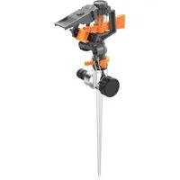 Brandson Kreisregner Intervall-Sprinkler, Rasensprenger mit Pulsation, 360° Impulsregner, für Flächen bis 200 m², (1-St), Rasensprinkler, 7m Reichweite, Gardena kompatibel
