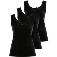 GÖTZBURG Unterhemd GÖTZBURG Damen Unterhemd schwarz uni 3er Pack (3-St)
