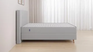 BRUNO Boxspringbett Premium 240x200cm in Hellgrau | Matratzen-Härtegrad: Link H3 / Rechts H3 | mehrfach ausgezeichnet in Design & Qualität