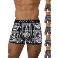 normani Retro Boxer 6 Stück Retro Boxershorts aus Baumwolle Unterhose aus atmungsaktiver Baumwolle