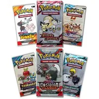 The Pokémon Company Sammelkarte Pokemon Booster 1x Funpack DE Auswahl Orginal Karten, Obsidian Flammen, Stürmische Funken, Ewige Rivalen, Stellarkrone