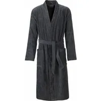 Egeria Herrenbademantel Adam, ideal für Sauna & Spa, Hotelbademantel, Morgenmantel, Langform, Velours, Kimono-Kragen, Gürtel, Velours, Kimonoform