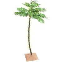 vidaXL LED Baum Künstliche Palme mit 88 LEDs Warmweiß 150 cm
