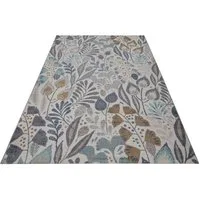 Esprit Outdoorteppich Lilly, ESP-21082, rechteckig, Höhe: 4 mm, Läufer, wetterfest mit blumigem Muster ideal für Balkon, Terrasse