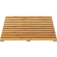 WENKO Saunabodenrost, Höhe 23 mm, Bambus, quadratisch, Bambus, 50 x 50 cm