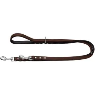 Hunter verstellbare Hundeführleine basic braun 1,3 cm