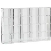 Safe-Album Vitrine Acryl-Vitrine 20 Fächer Sammlervitrine mit Spiegelrückwand I SAFE