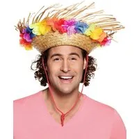 Boland Hawaii-Kostüm Strohhut Hawaii - Kostüm Zubehör Fasching Karneval, Der Hula Hut für die Kreuzfahrt in die Südsee