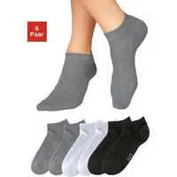 H.I.S Sneakersocken Damen Herren Sneaker Socken aus Baumwolle, Niedrige Socken Sportsocken (Packung, 6-Paar, Gr. 35-38-bis 43-46) mit weicher Frotteesohle