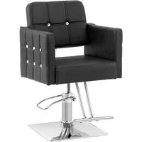 Physa Armlehnstuhl Friseurstuhl mit Fußstütze höhenverstellbar Barber-Stuhl 150 kg Cottam, Schwarz