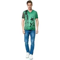 Rusty Neal T-Shirt mit V-Neck
