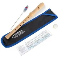 Classic Cantabile Blockflöte Stella aus edlem Ahorn C-Sopran Deutsch, Stella Set, Inklusive Grifftabelle, Etui, Korkfett & Wischerstab, 2-teilige Konstruktion